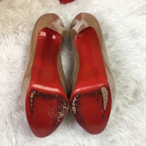 Christian Louboutin Bianca 140 Nude Patent 37 - Picture 7 of 8